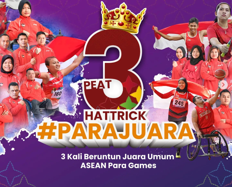Indonesia Hattrick Juara Umum ASEAN Para Games